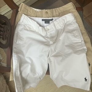 Ralph Lauren Classic White and Tan Shorts